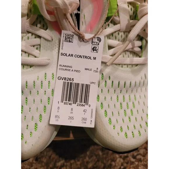 Rare!Adidas Solar Control M Running Shoes - GV8265 Green/Pink Trim SIZE 8.5 Men - Picture 8 of 16